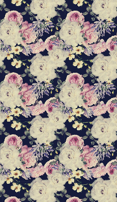 Fabric roller blind for window Roses
