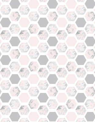 Blackout roller blind for window Hexagons