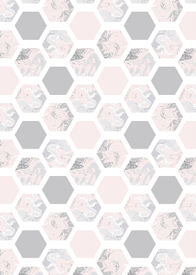 Blackout roller blind for window Hexagons