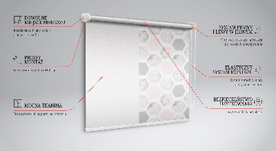 Blackout roller blind for window Hexagons