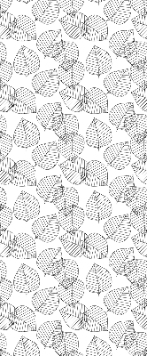 Fabric roller blind for window Drawn leaves
