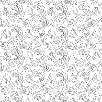 Fabric roller blind for window Drawn leaves
