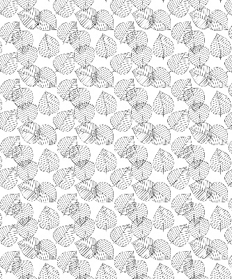 Fabric roller blind for window Drawn leaves