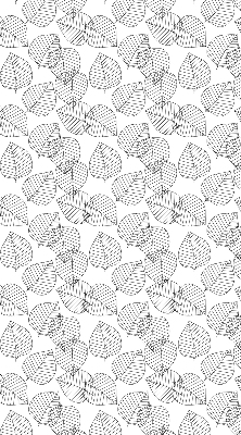 Fabric roller blind for window Drawn leaves
