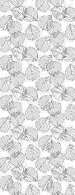 Fabric roller blind for window Drawn leaves