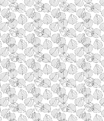 Fabric roller blind for window Drawn leaves
