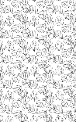 Fabric roller blind for window Drawn leaves