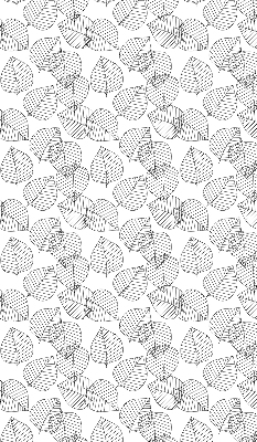 Fabric roller blind for window Drawn leaves