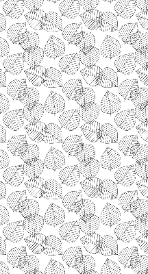Fabric roller blind for window Drawn leaves