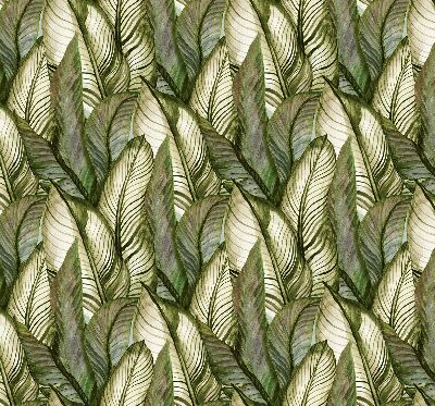 Blackout roller blind for window Leaves