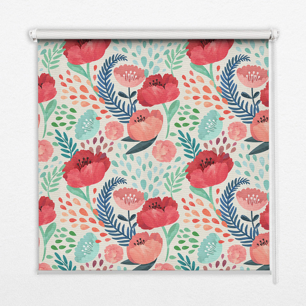 Fabric roller blind for window Poppy