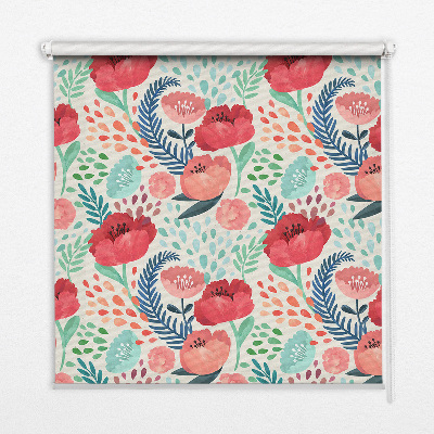 Fabric roller blind for window Poppy