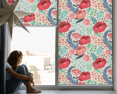 Fabric roller blind for window Poppy