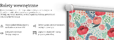 Fabric roller blind for window Poppy