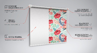 Fabric roller blind for window Poppy