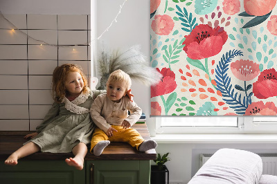Fabric roller blind for window Poppy