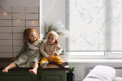 Blackout roller blind White marble