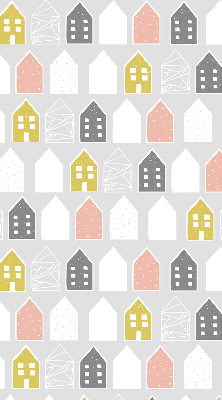 Fabric roller blind for window Drawn houses