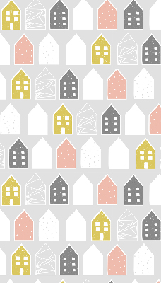 Fabric roller blind for window Drawn houses