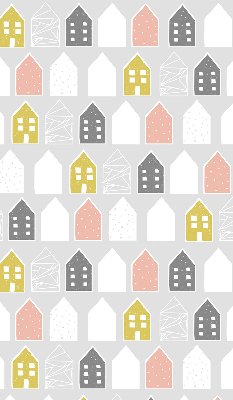 Fabric roller blind for window Drawn houses