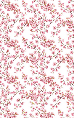 Blackout roller blind Pink petals of buds on the tree