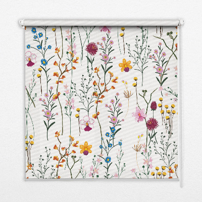 Blackout roller blind for window Colorful flowers