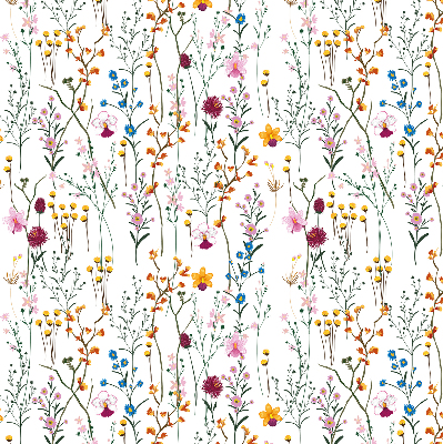 Blackout roller blind for window Colorful flowers