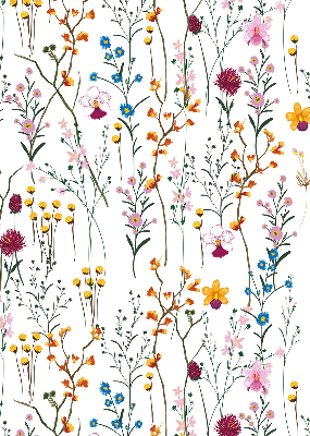Blackout roller blind for window Colorful flowers