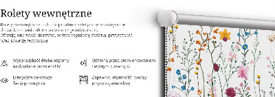 Blackout roller blind for window Colorful flowers