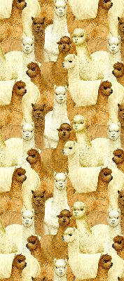 Blackout roller blind for window A herd of alpacas