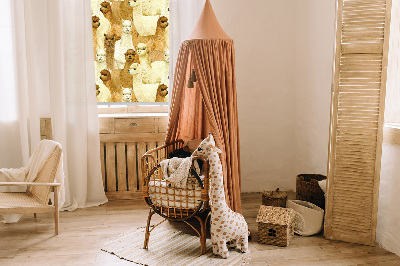 Blackout roller blind for window A herd of alpacas