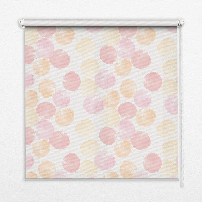 Fabric roller blind for window Colorful spots
