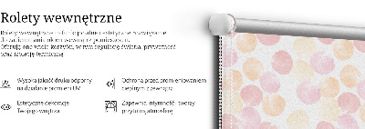 Fabric roller blind for window Colorful spots