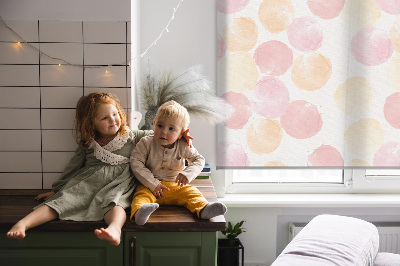 Fabric roller blind for window Colorful spots
