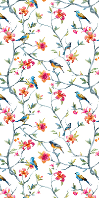 Blackout roller blind Birds on the twigs