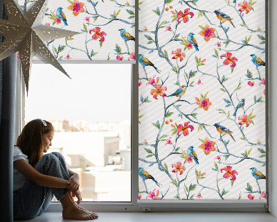 Blackout roller blind Birds on the twigs