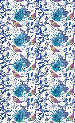Blackout roller blind for window Blue tree flowers