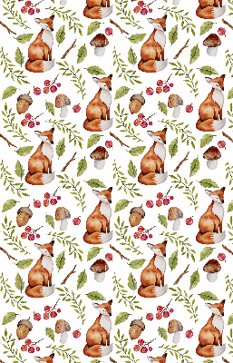 Blackout roller blind Foxes, mushrooms, leaves