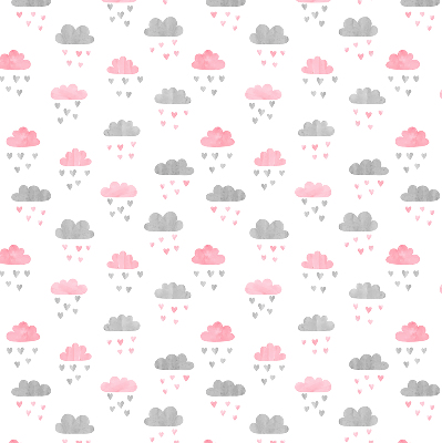 Blackout roller blind for window Pink and gray clouds