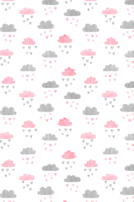 Blackout roller blind for window Pink and gray clouds