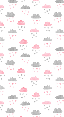 Blackout roller blind for window Pink and gray clouds