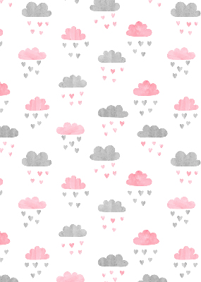 Blackout roller blind for window Pink and gray clouds