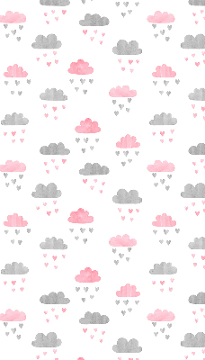 Blackout roller blind for window Pink and gray clouds