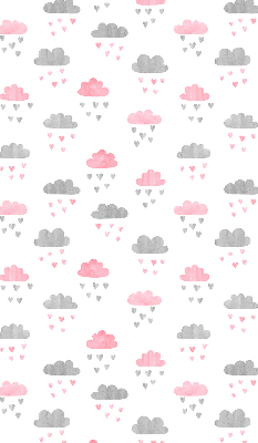 Blackout roller blind for window Pink and gray clouds
