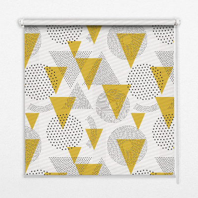 Blackout roller blind Triangles and circles made of dots
