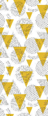 Blackout roller blind Triangles and circles made of dots