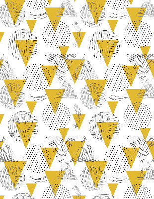 Blackout roller blind Triangles and circles made of dots