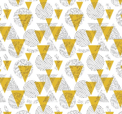 Blackout roller blind Triangles and circles made of dots