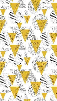 Blackout roller blind Triangles and circles made of dots