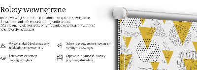 Blackout roller blind Triangles and circles made of dots